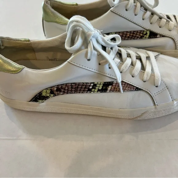 Madewell Women’s Sneakers Size 11 Sidewalk Low Top Snake Print Leather AH767 - Picture 6 of 13